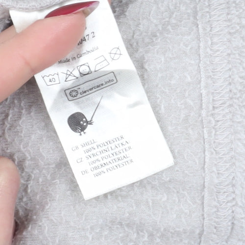 Monki Women's Grey Colourblock XS Pullover Sweatshirt
