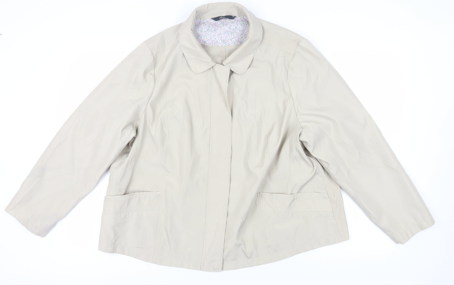 Bm Collection Beige Women's XL Jacket - Casual & Classic