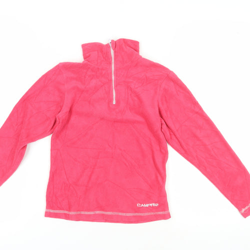 Campri Girls Pink Fleece 1/2 Zip Sweatshirt 9-10 Years