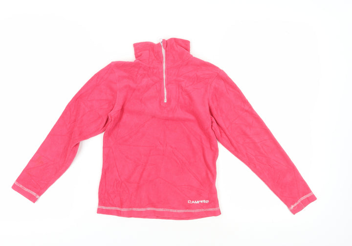 Campri Girls Pink Fleece 1/2 Zip Sweatshirt 9-10 Years