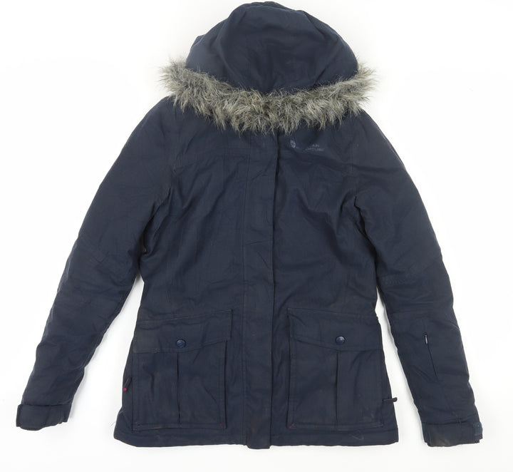 Mountain Warehouse Women's Blue Hooded Parka Jacket Size 8