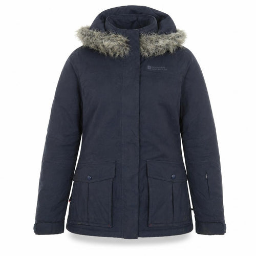 Mountain Warehouse Women's Blue Hooded Parka Jacket Size 8