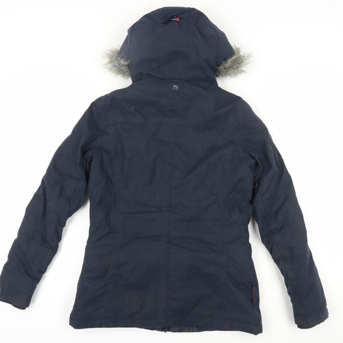 Mountain Warehouse Women's Blue Hooded Parka Jacket Size 8