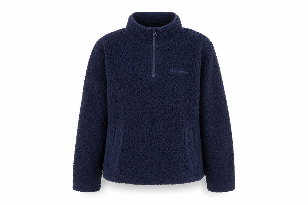 Front view of Peter Storm boys’ navy fleece sweatshirt 11-12 years