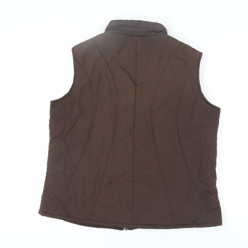 Stylo Women's Brown Puffer Waistcoat - L
