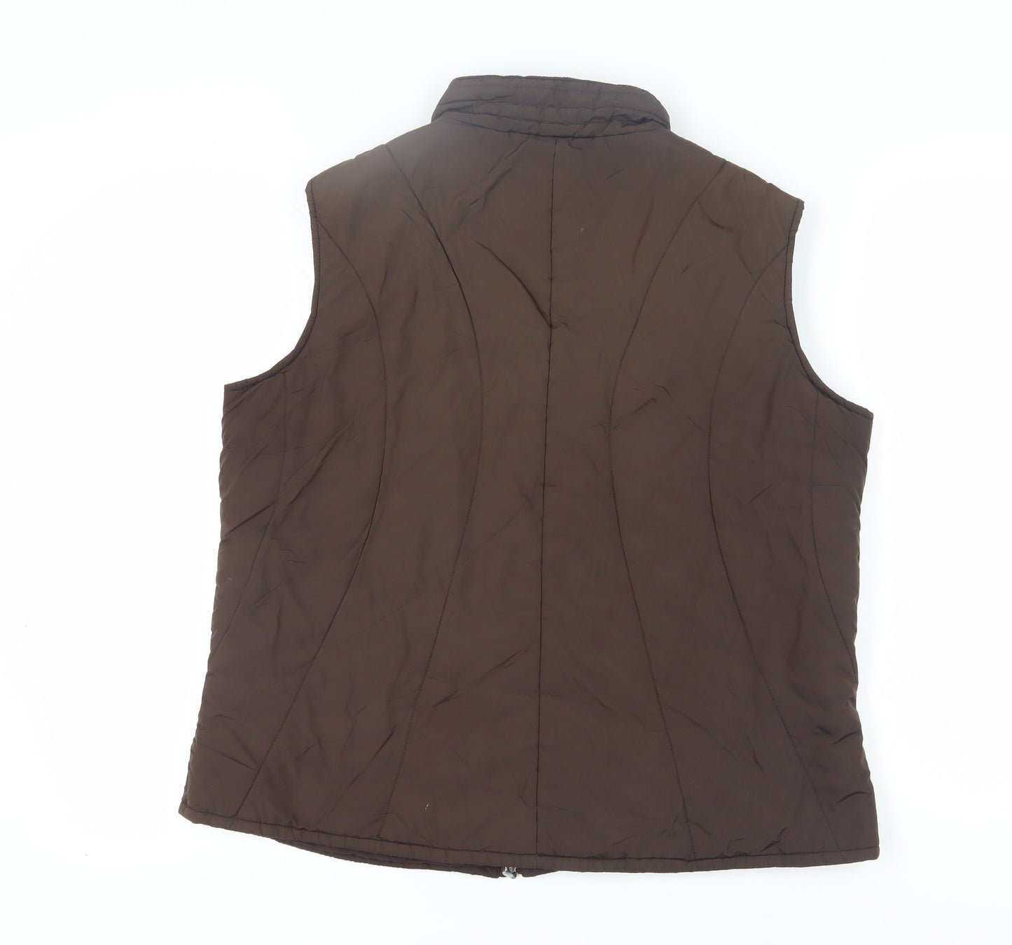 Stylo Women's Brown Puffer Waistcoat - L