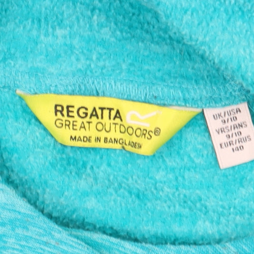 Regatta Girls Blue Pullover Hoodie - Size 10 Years