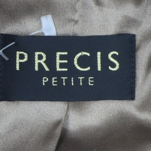 Precis Women's Beige Faux Fur Lined Pea Coat Size 18