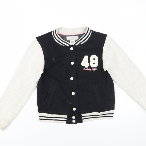 L.O.G.G. Girls Black Varsity Jacket 9-10 Years