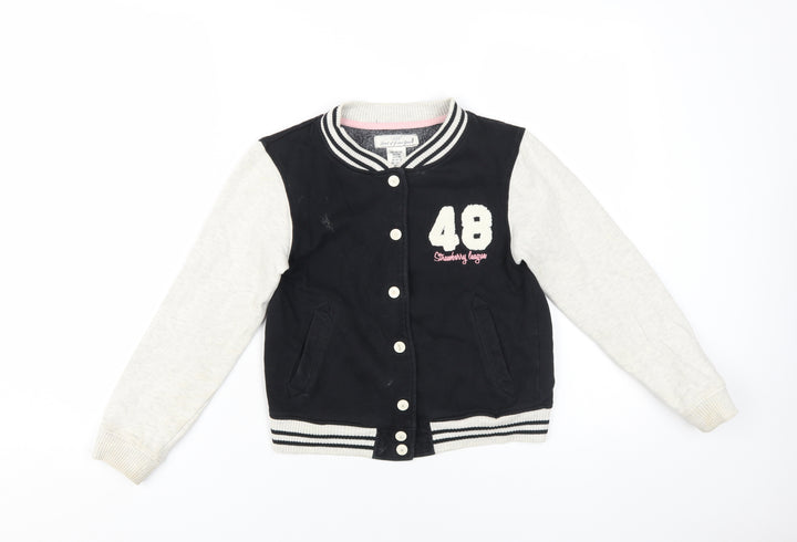 L.O.G.G. Girls Black Varsity Jacket 9-10 Years