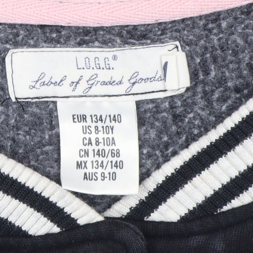 L.O.G.G. Girls Black Varsity Jacket 9-10 Years