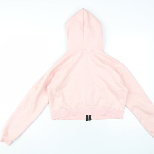 PrettyLittleThing Women's Pink Full Zip Hoodie Size M