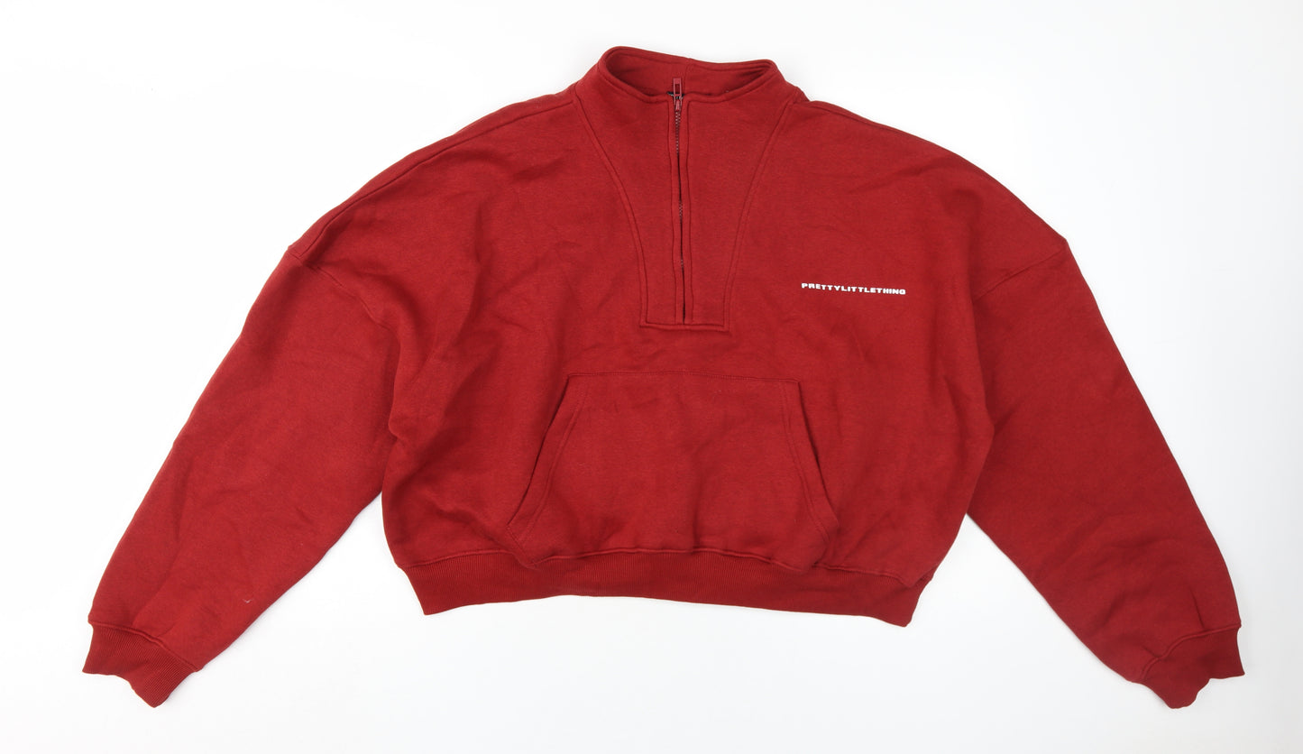 PrettyLittleThing Women's Red Pullover Sweatshirt L