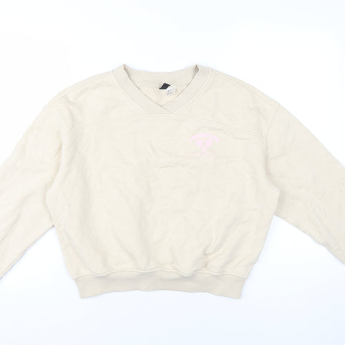H&M Women's Beige Pullover Sweatshirt - Size S
