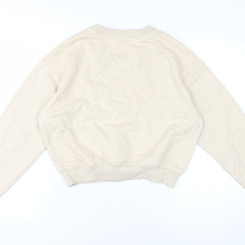 H&M Women's Beige Pullover Sweatshirt - Size S