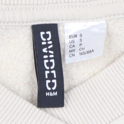 H&M Women's Beige Pullover Sweatshirt - Size S