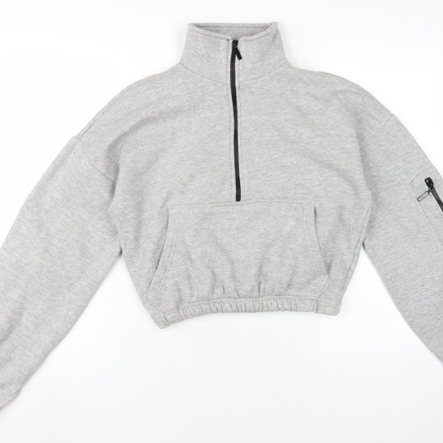 PrettyLittleThing Women's Grey Pullover Sweatshirt S