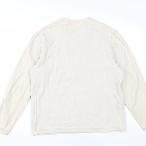 Next Men's Beige Pullover Sweatshirt L Long Sleeve
