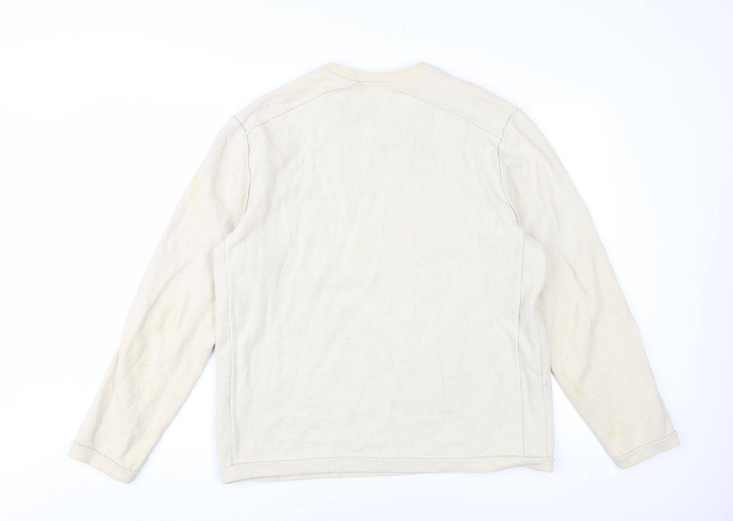 Next Men's Beige Pullover Sweatshirt L Long Sleeve