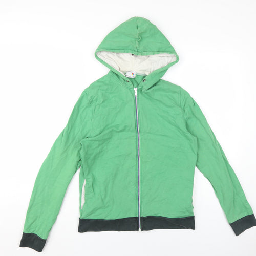 Topman Men's Green Full Zip Hoodie S