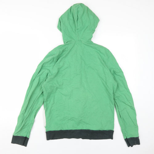 Topman Men's Green Full Zip Hoodie S