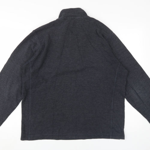 John Lewis Men's Grey 1/4 Zip Sweatshirt, Size L