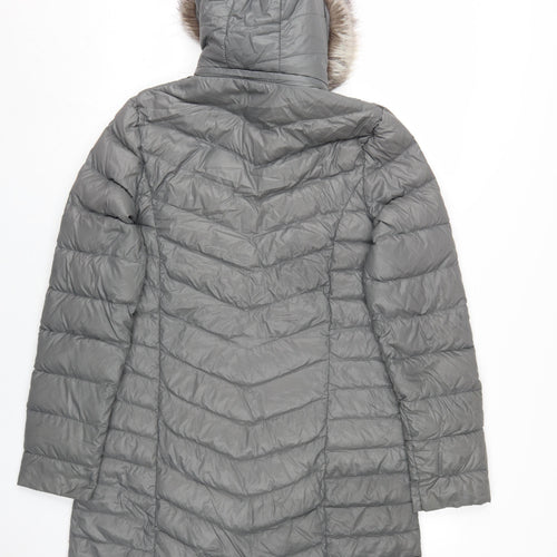 Peace Love Chill Women's Grey Puffer Jacket Coat M