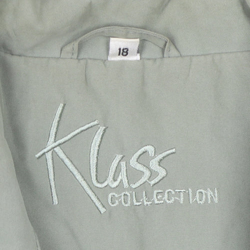 Klass Collection Women's Green Basic Jacket Size 18