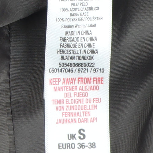 Wallis Women's Grey Puffer Jacket Size S Hooded