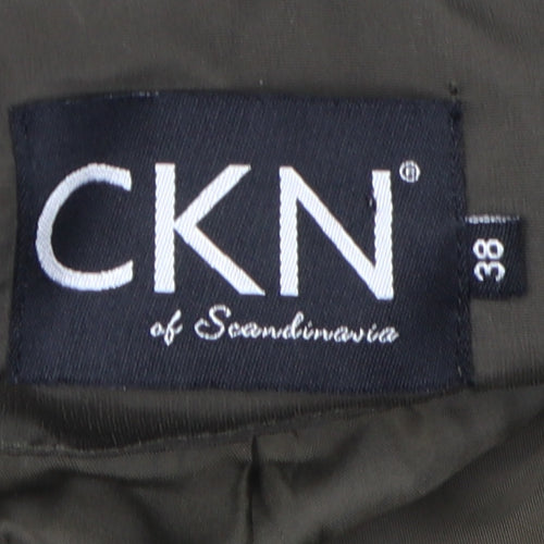 CKN Women's Green Puffer Jacket UK 10 Belted Casual
