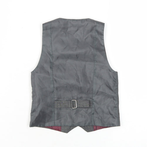 Next Boys Grey Check Suit Waistcoat 3 Years Formal