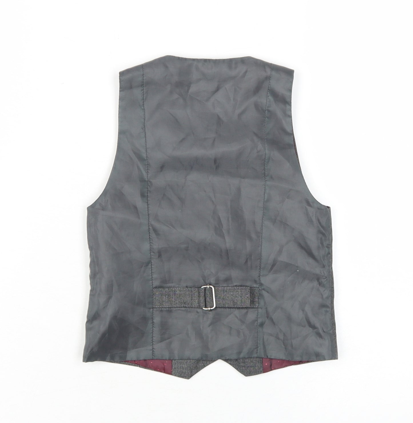 Next Boys Grey Check Suit Waistcoat 3 Years Formal