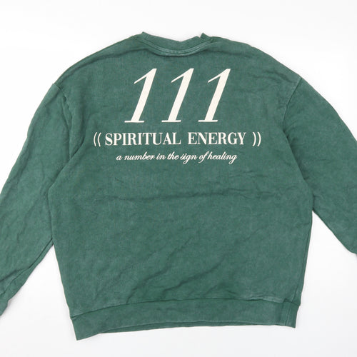ASOS Men's Green Crew Neck Pullover Sweatshirt M