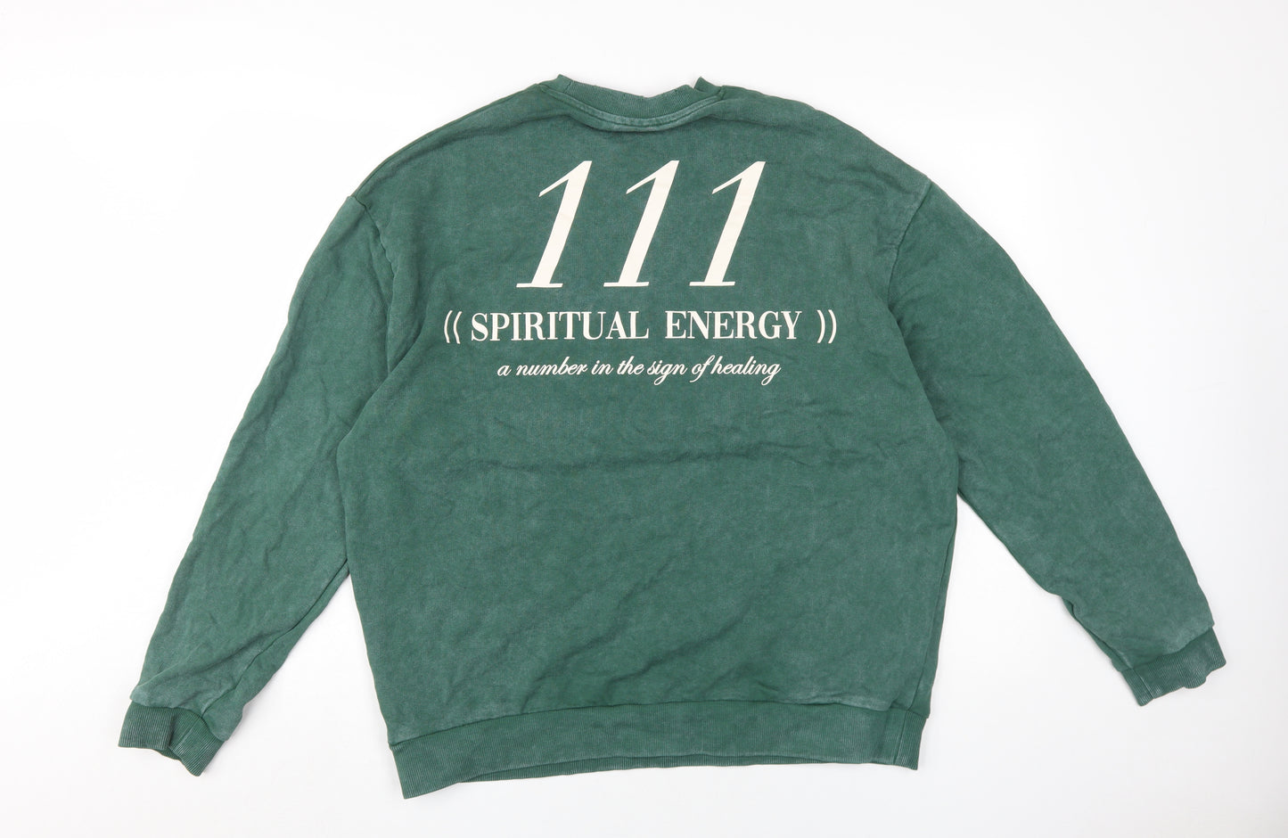ASOS Men's Green Crew Neck Pullover Sweatshirt M