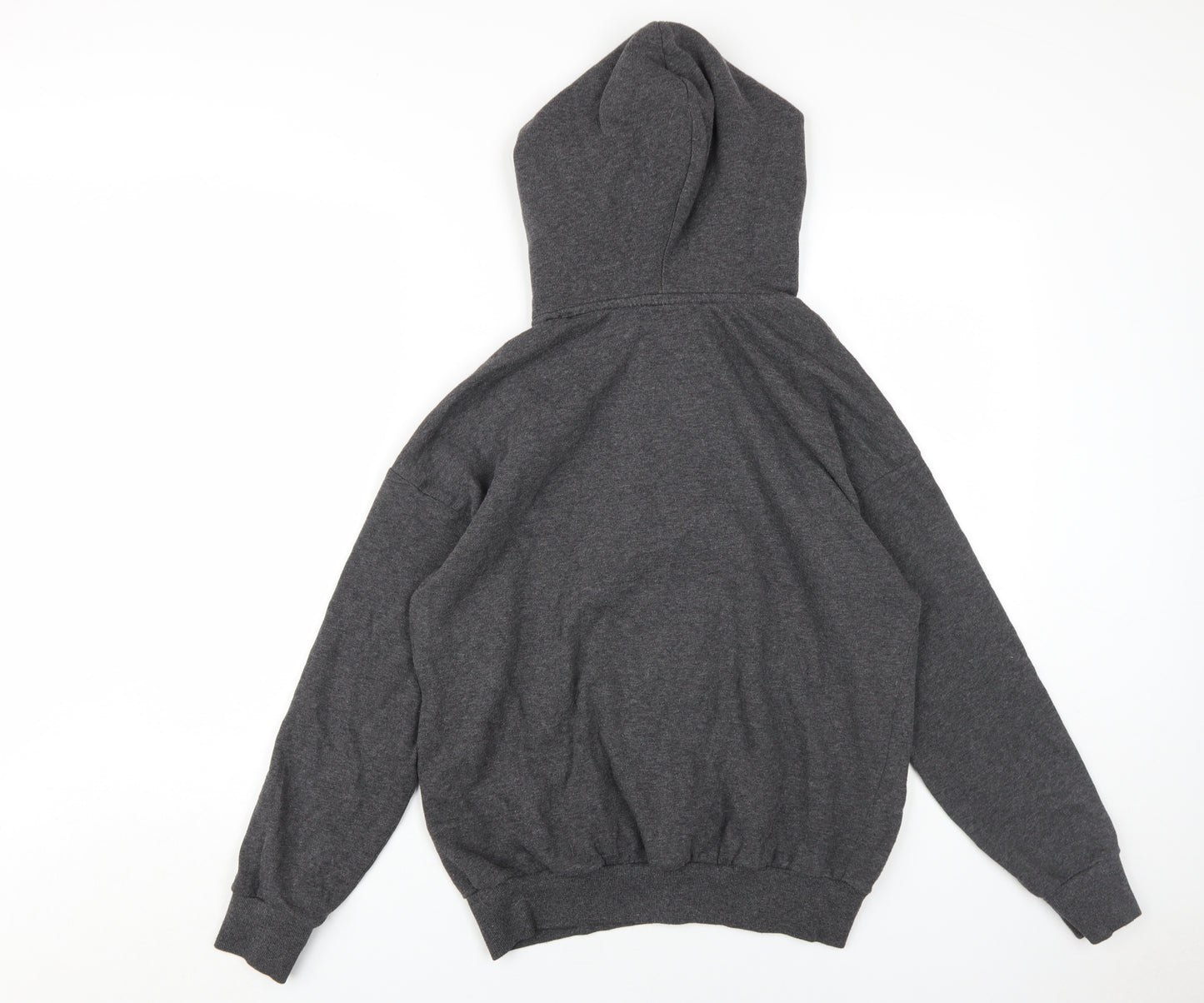 H&M Women's Grey Hoodie, Size 8, Graphic Logo