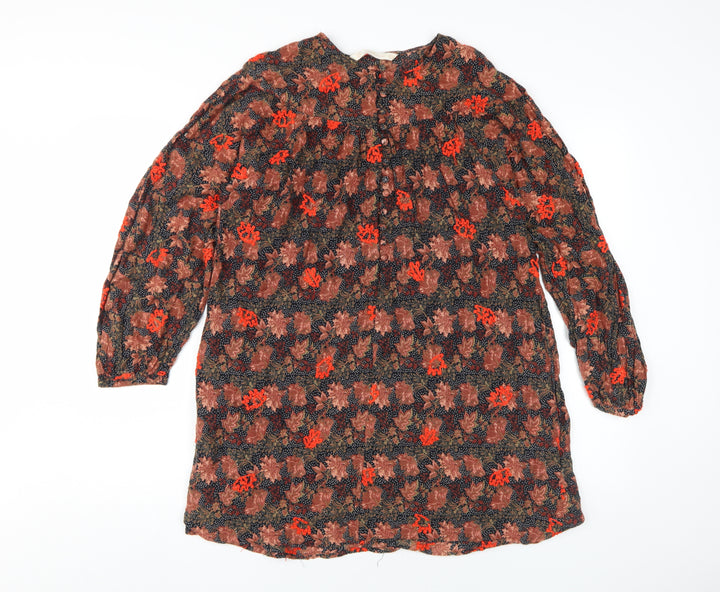 Zara Women's Floral XS Shift Dress, Multicoloured