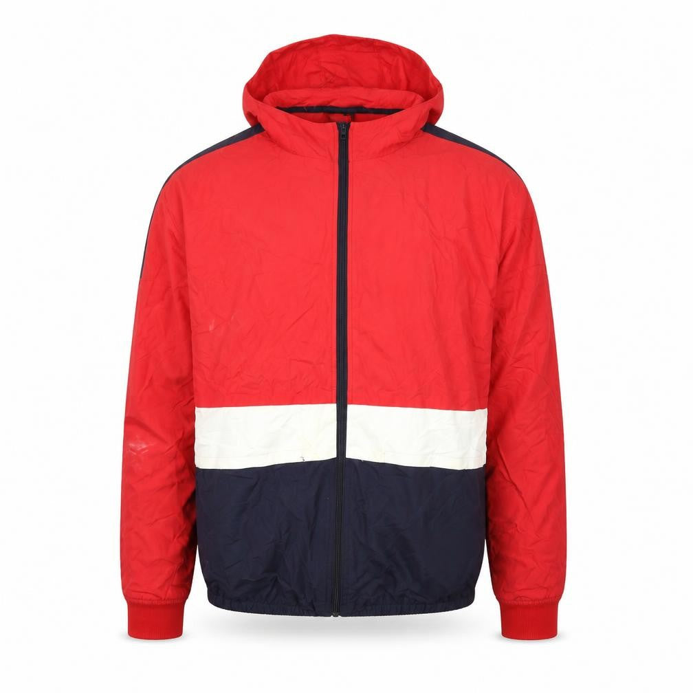 Front view of Pull&Bear Men's Red Windbreaker Jacket, size L