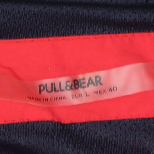 Pull&Bear Men's Red Windbreaker Jacket Size L