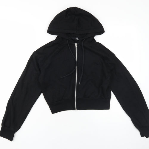 boohoo Women's Black Full Zip Hoodie Size 10