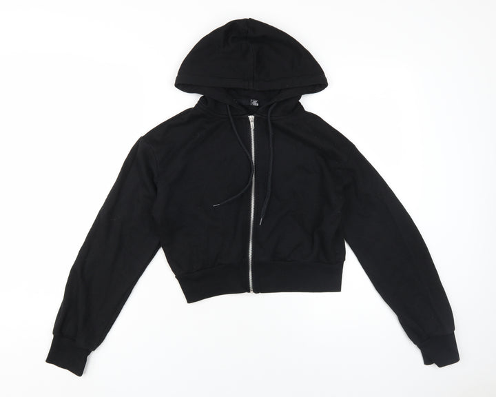 boohoo Women's Black Full Zip Hoodie Size 10