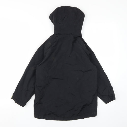 Zara Boys Black Parka Jacket with Hood, Size S