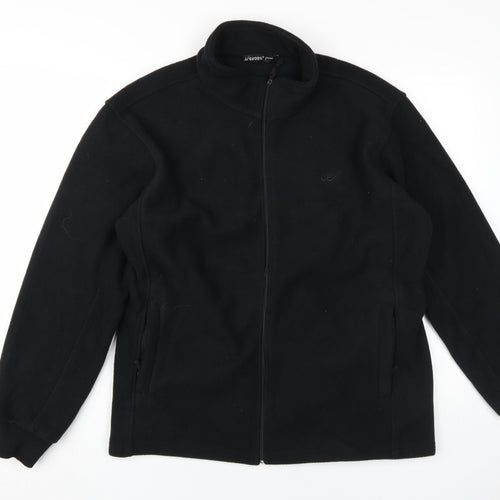 Guodil Men's Black Fleece Jacket L Stand-Up Collar