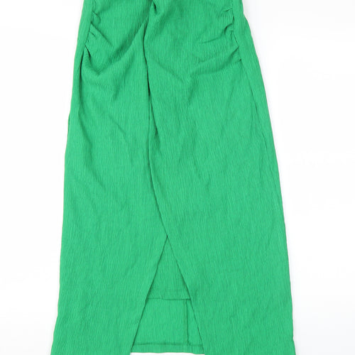 Stradivarius Women's Green Midi Pencil Skirt, Size M