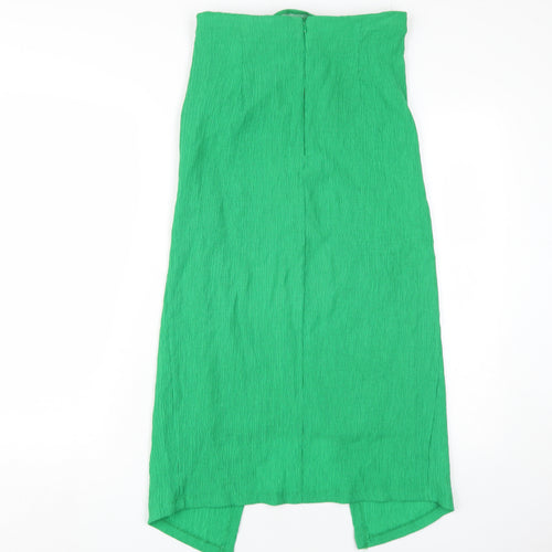 Stradivarius Women's Green Midi Pencil Skirt, Size M