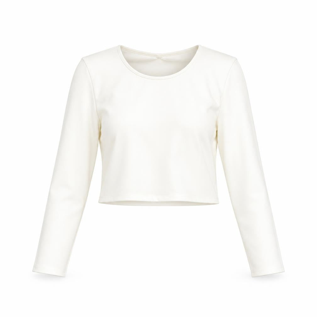 Zara Women's White Cropped Blouse, Size S, Casual Slim Fit