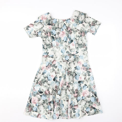 Dorothy Perkins Petite Floral Fit & Flare Dress Multicoloured