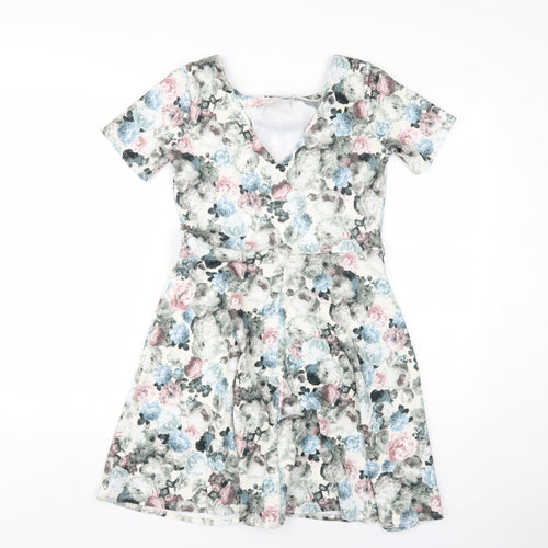 Dorothy Perkins Petite Floral Fit & Flare Dress Multicoloured
