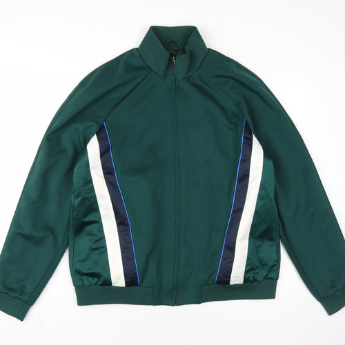 Topman Men's Green Bomber Jacket - Size L Casual