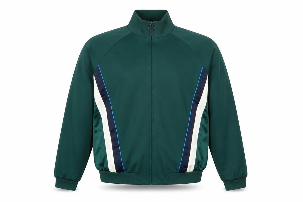 Front view of Topman Men's Green Bomber Jacket -, size L, Casual