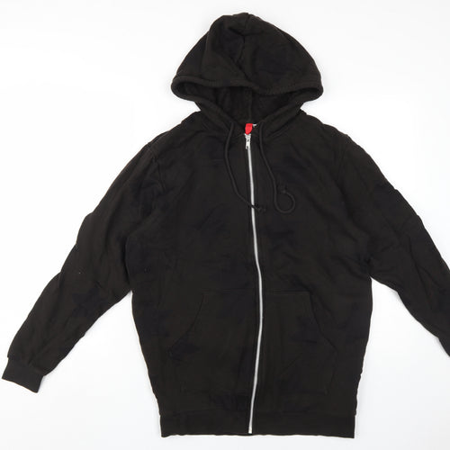 H&M Women's Black Full Zip Hoodie, Size Small, Cotton
